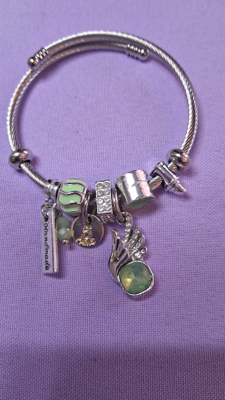 Pulsera Charm Plateada con Dijes