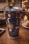 Termo místico con diseño celestial