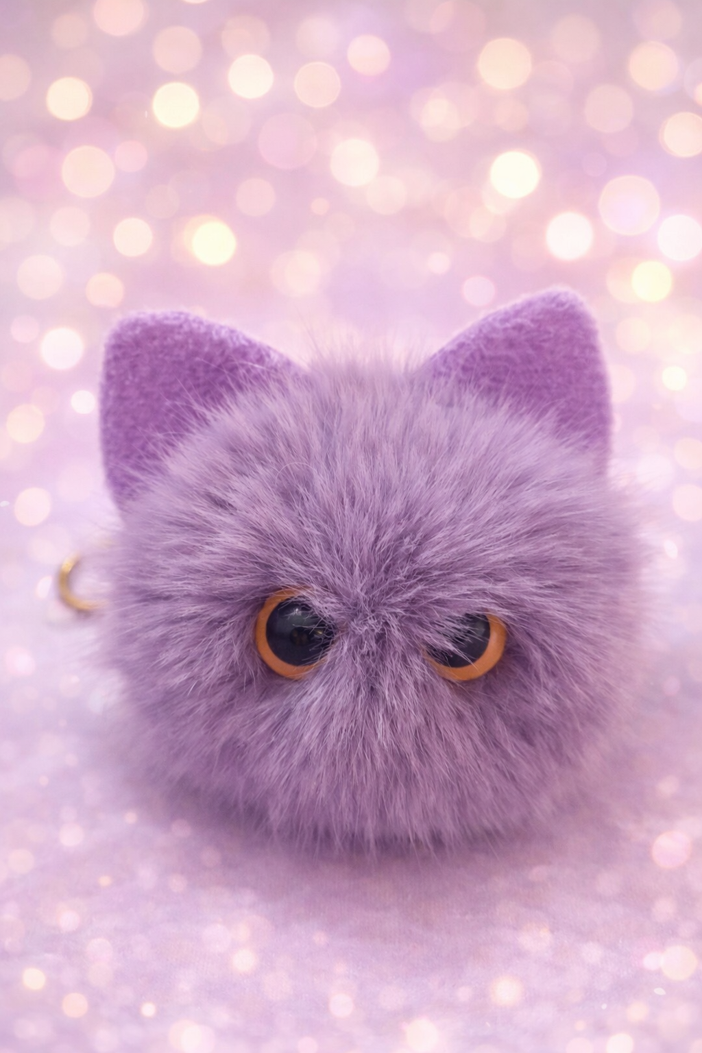 Llavero peluche gatito esponjoso