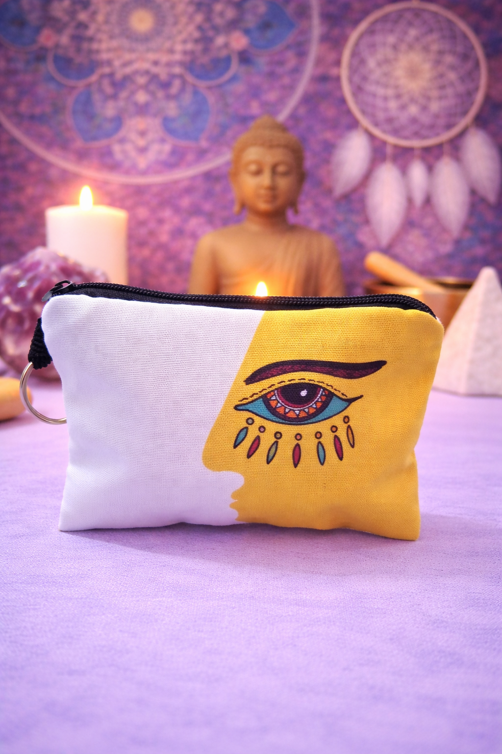 Monederos místicos con diseño de ojo protector