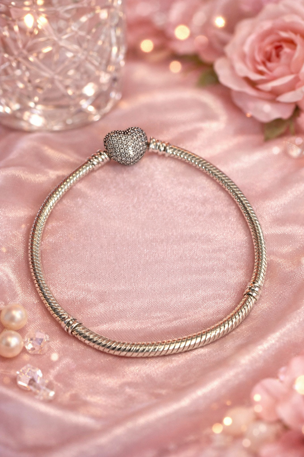 Pulsera broche de corazón