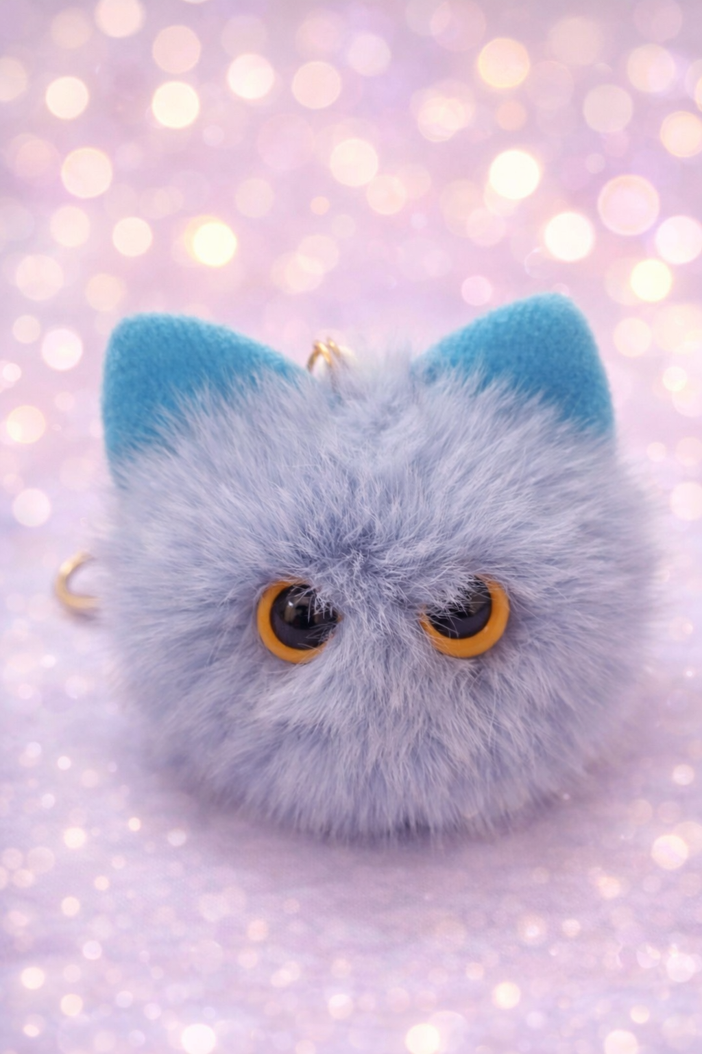 Llavero peluche gatito esponjoso