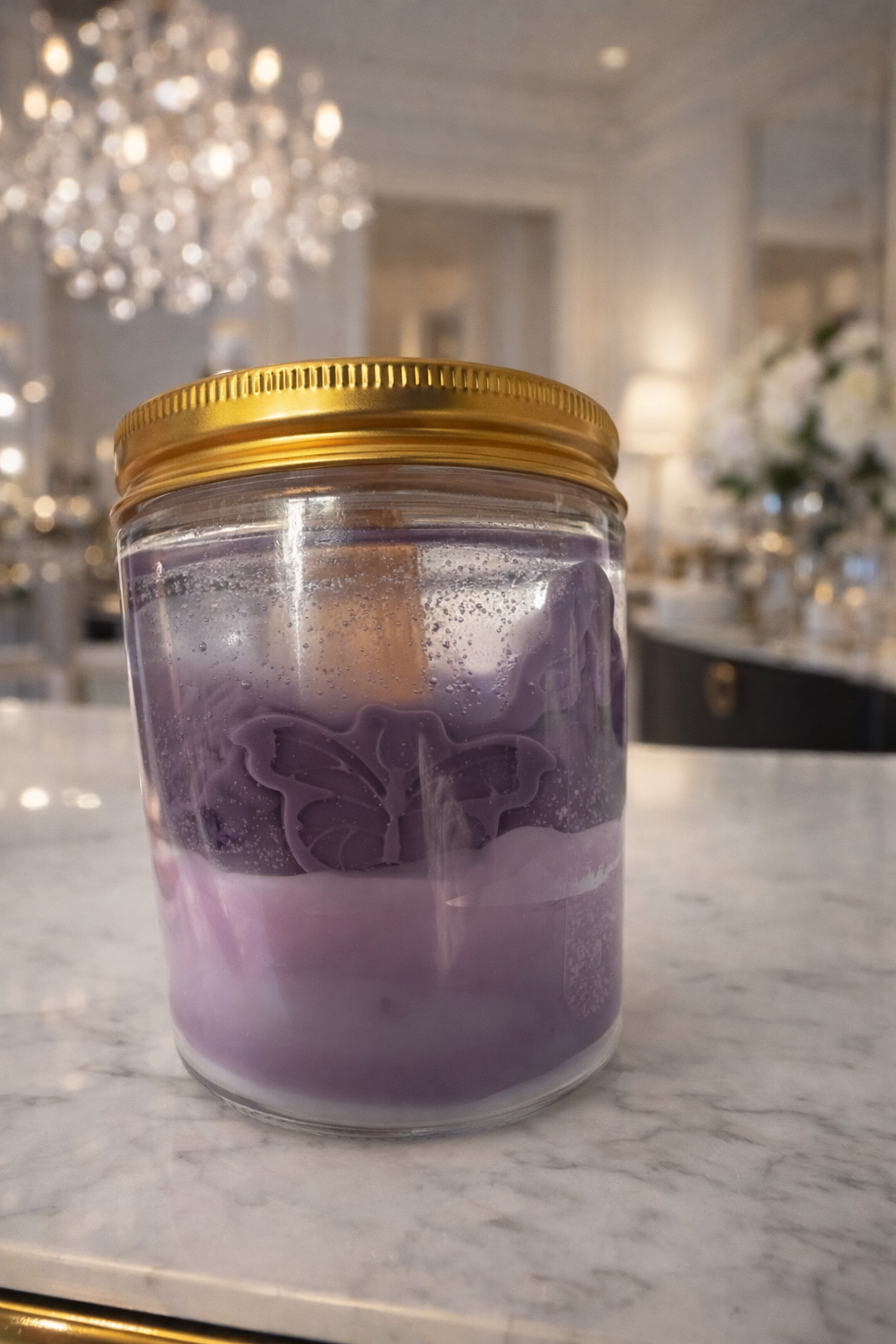 Vela vaso con tapa Campo de Tulipanes 160ml