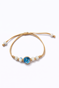 Pulsera Ajustable con Centro de Resina