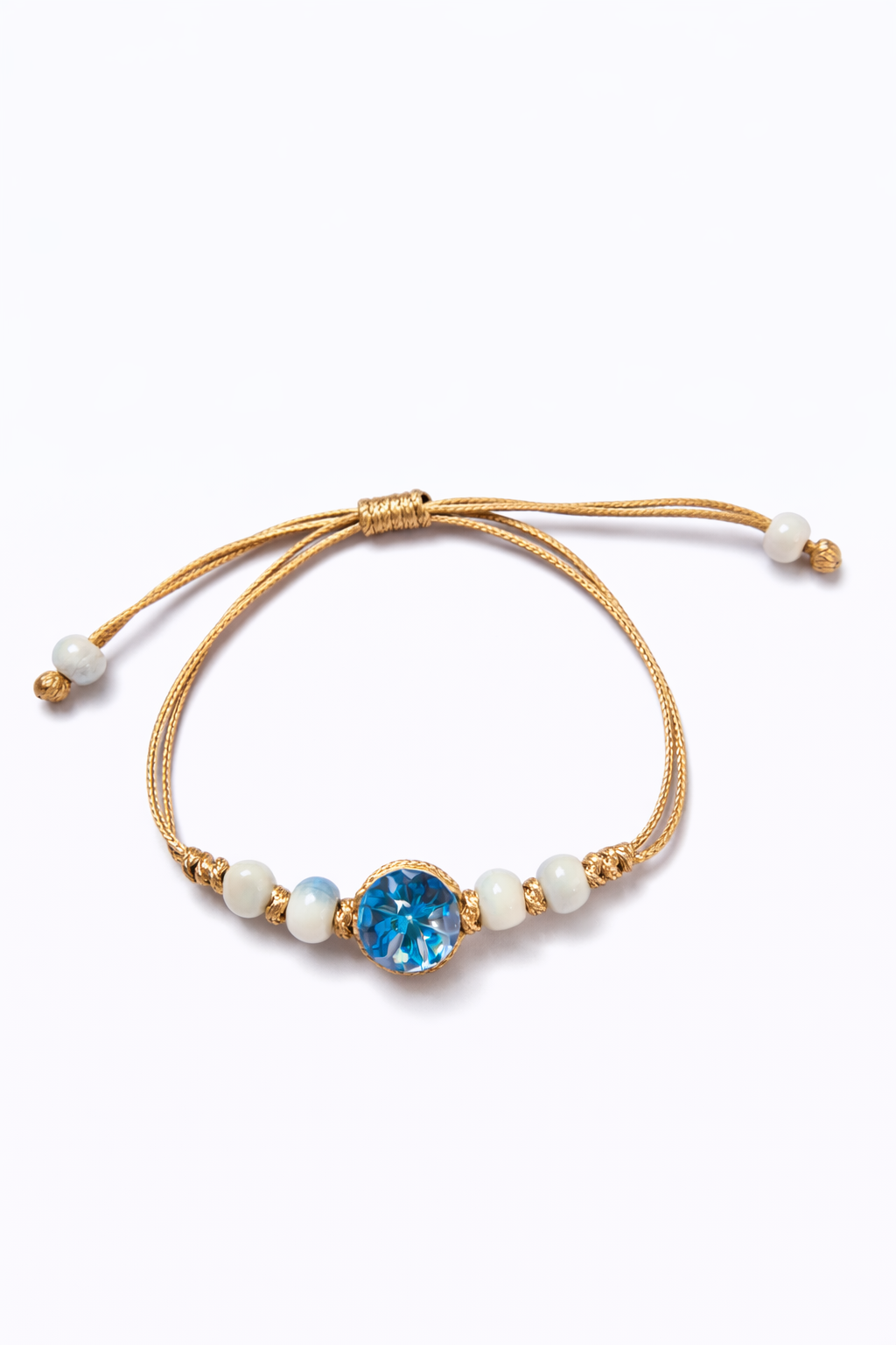 Pulsera Ajustable con Centro de Resina