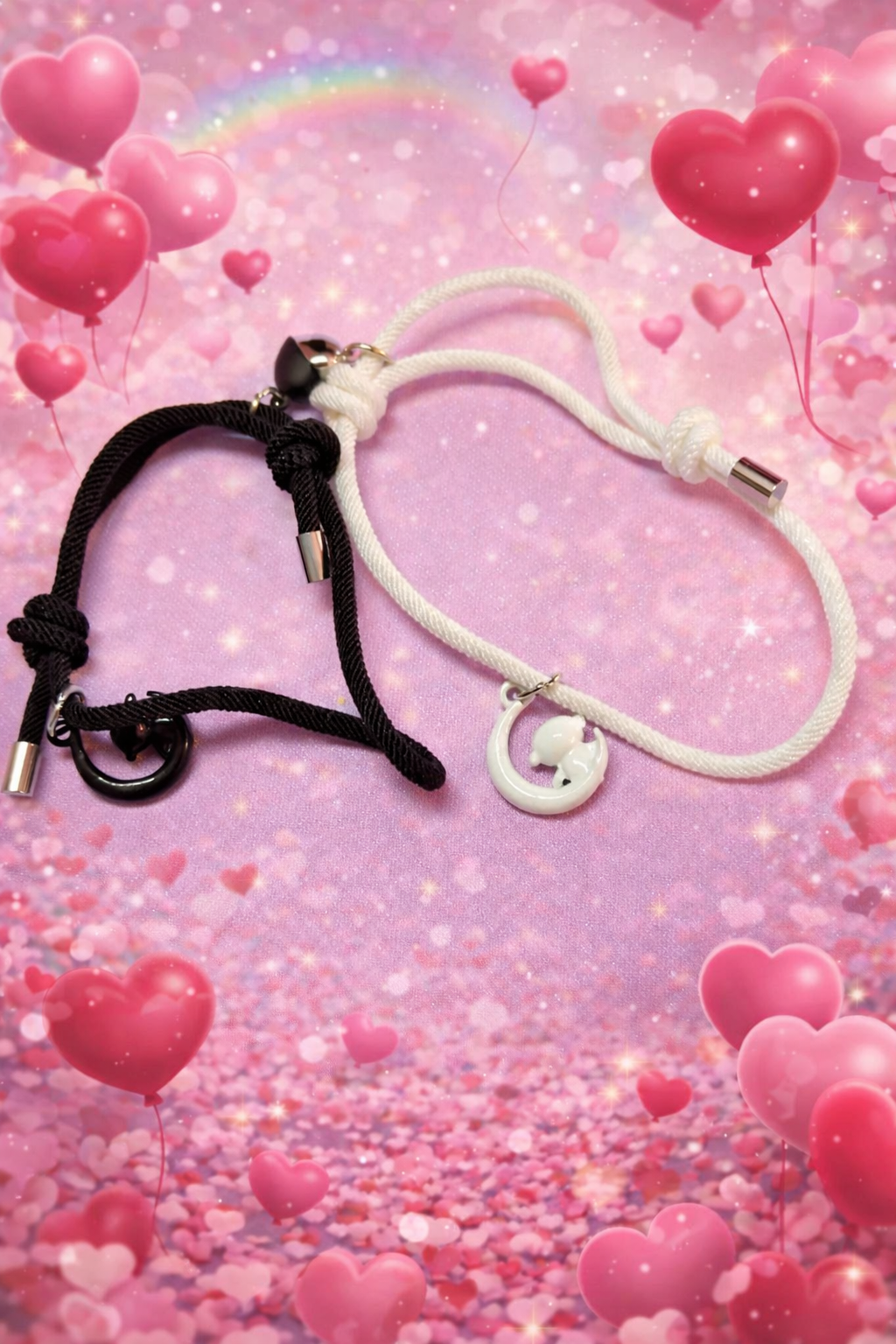 Pulseras de Pareja Astronauta en la Luna