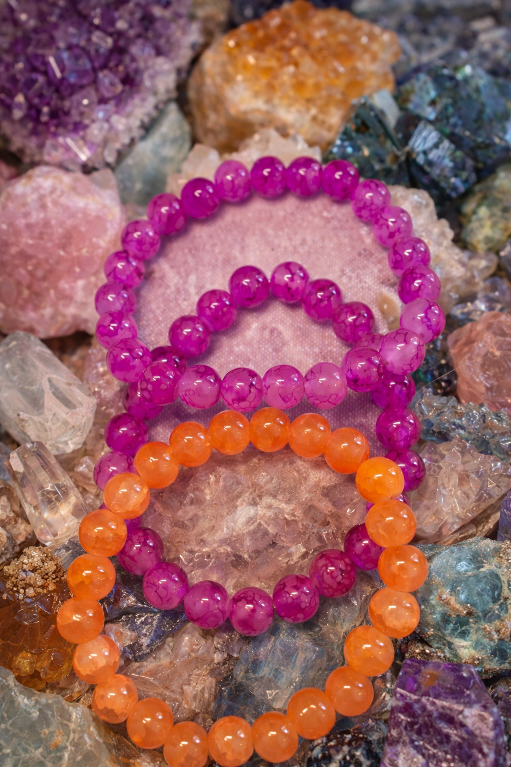 Kit de 3 pulseras cuarzos