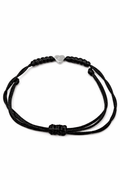 Pulsera ajustable con corazón plateado/dorado