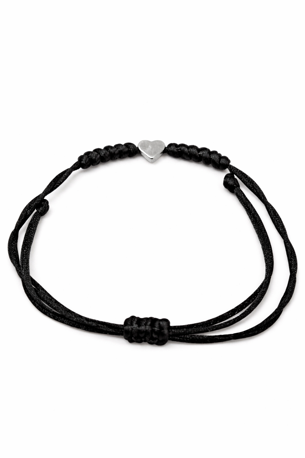 Pulsera ajustable con corazón plateado/dorado