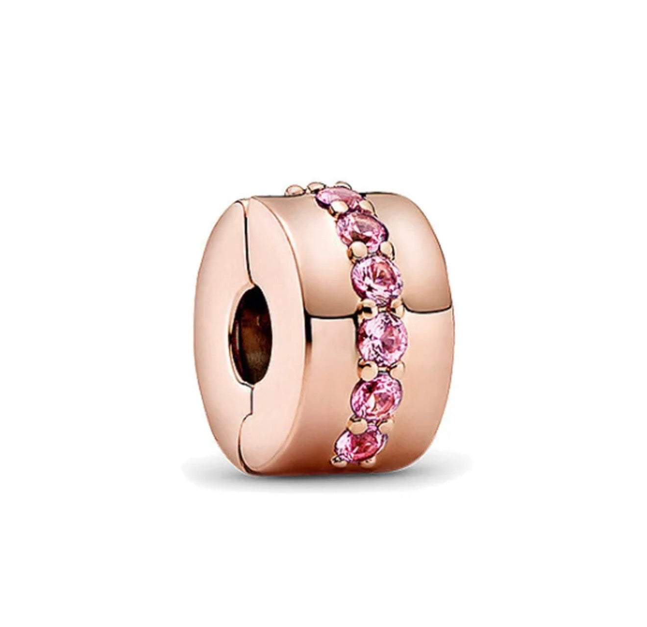 Charm Clip Dorado con Zirconias