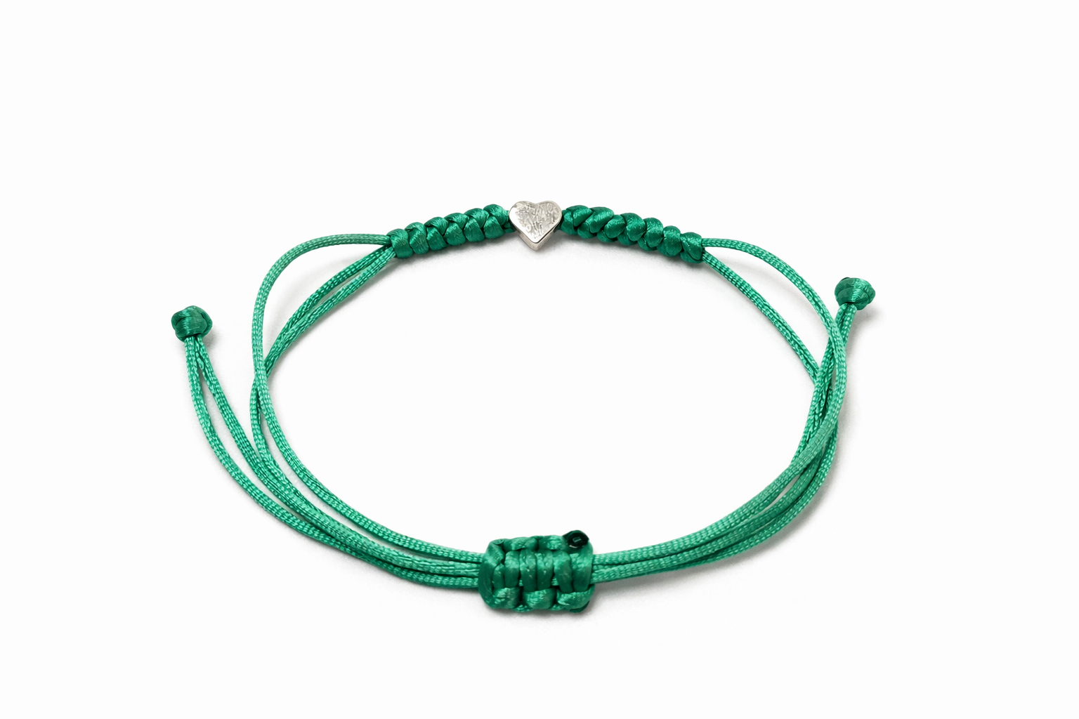 Pulsera ajustable con corazón plateado/dorado