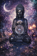Lámpara solar decorativa estilo Buda