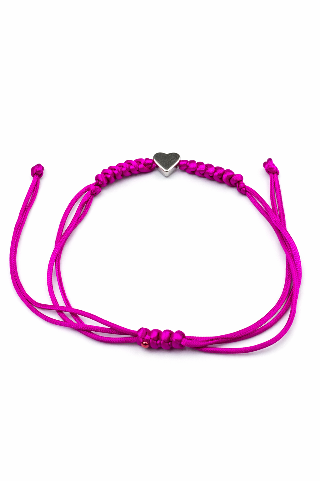 Pulsera ajustable con corazón plateado/dorado