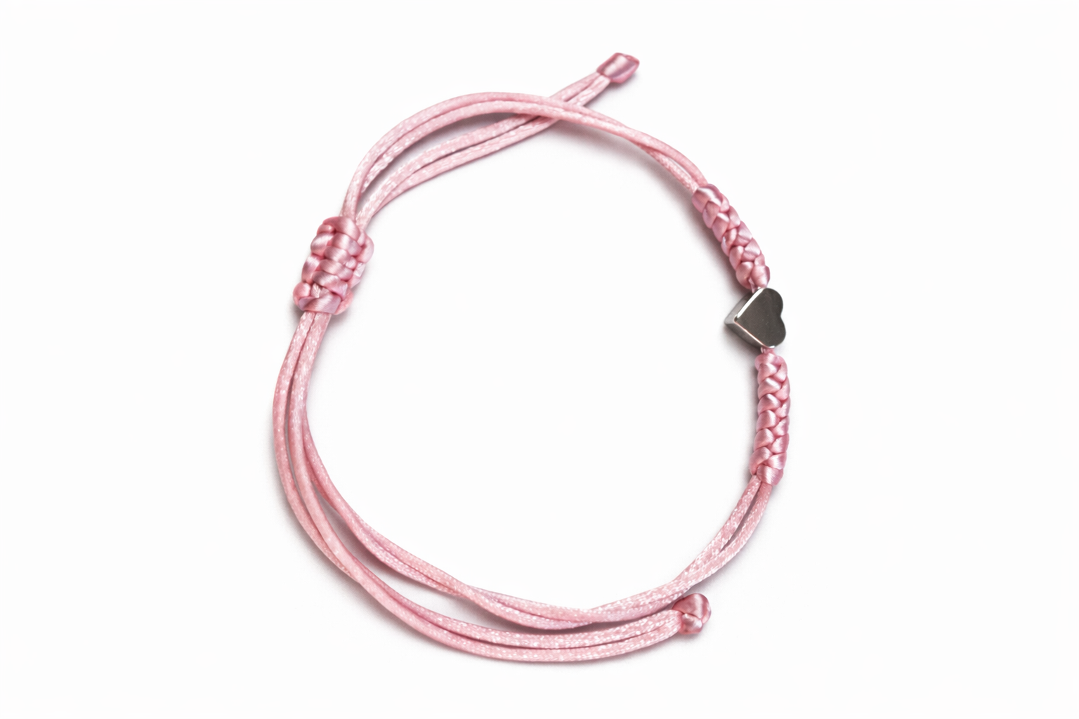 Pulsera ajustable con corazón plateado/dorado