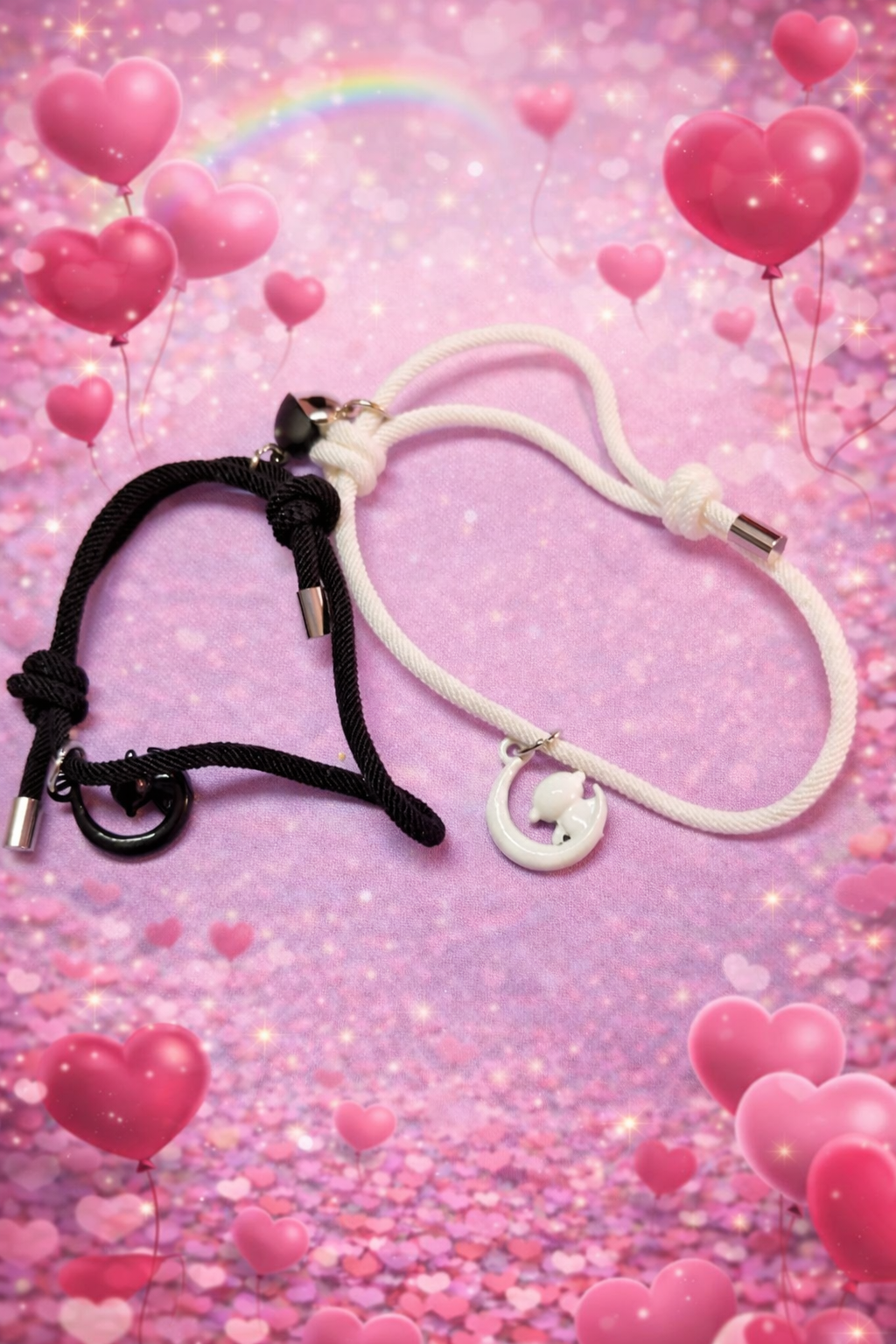 Pulseras de Pareja Astronauta en la Luna
