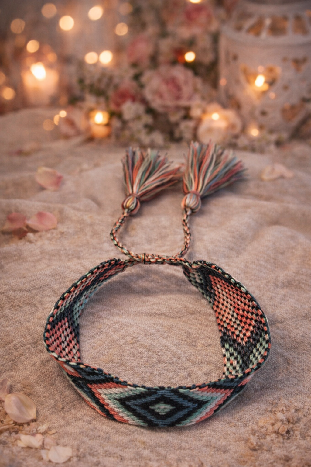 Pulseras artesanales tejidas a mano