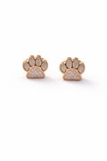 Charm Huellita Dorada con Zirconias