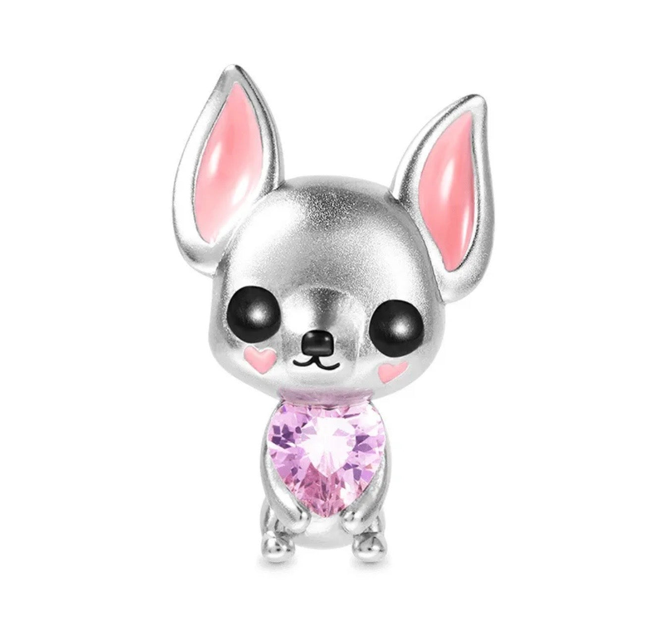 Charm Chihuahua con Corazón Rosa