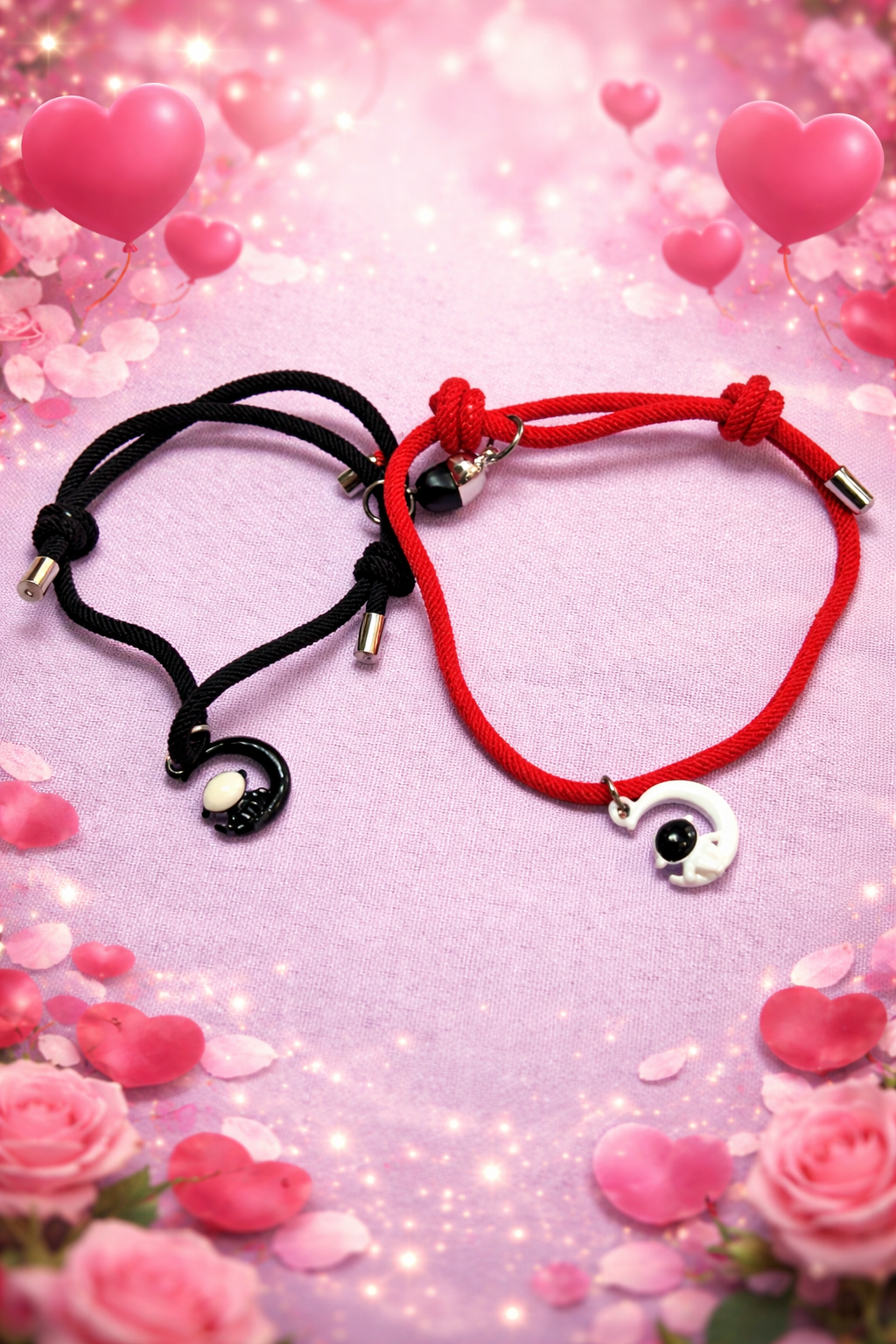 Pulseras de Pareja Astronauta en la Luna