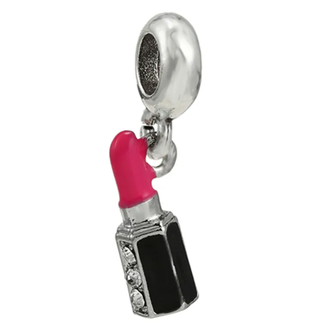 Set de Charms Plateados con Detalles en Rojo