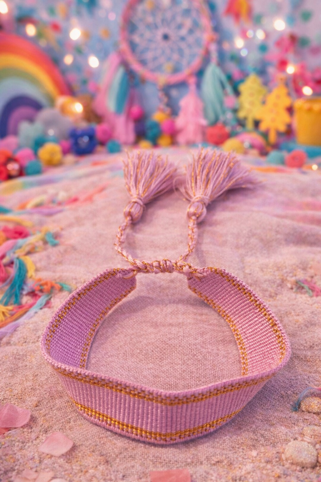 Pulseras artesanales tejidas a mano