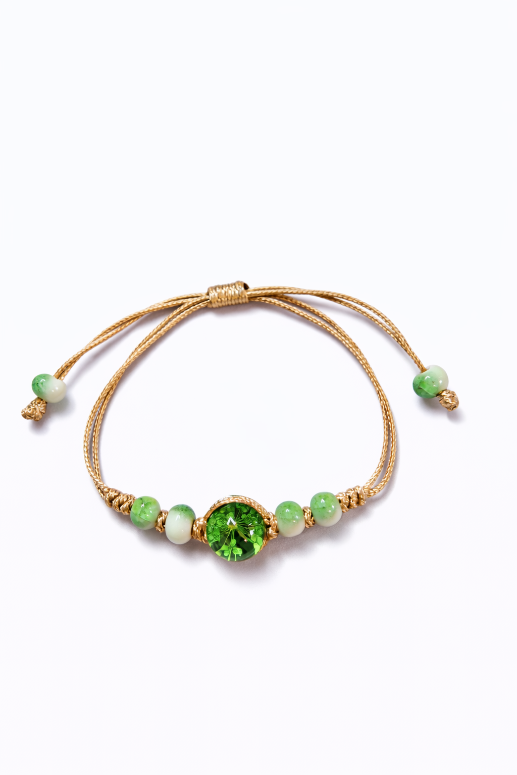 Pulsera Ajustable con Centro de Resina