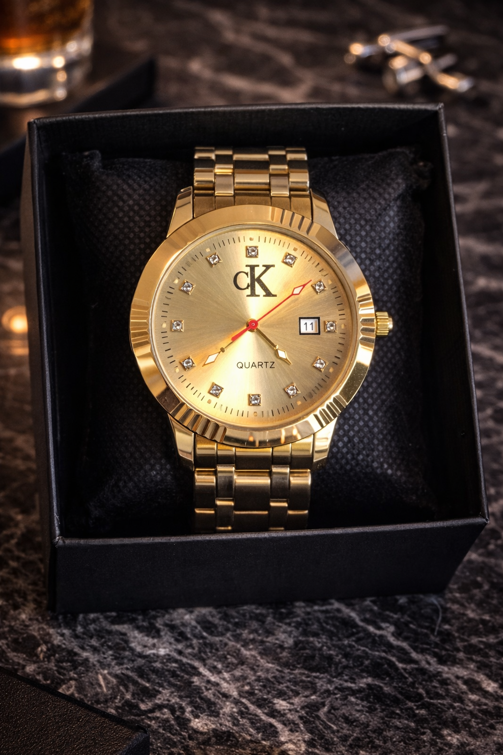 Reloj dorado para caballero